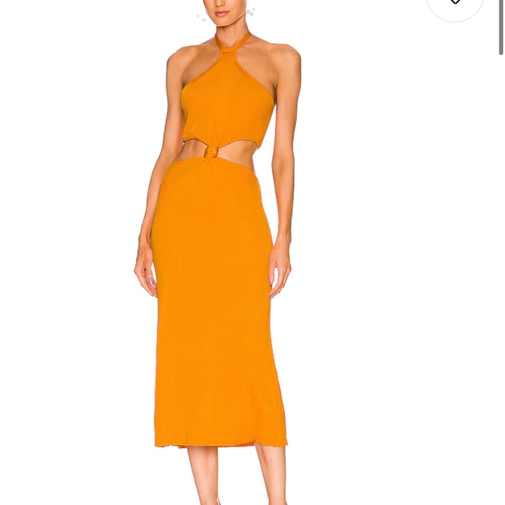 Cult Gaia Cameron Cutout Halter Knit Midi Dress XS